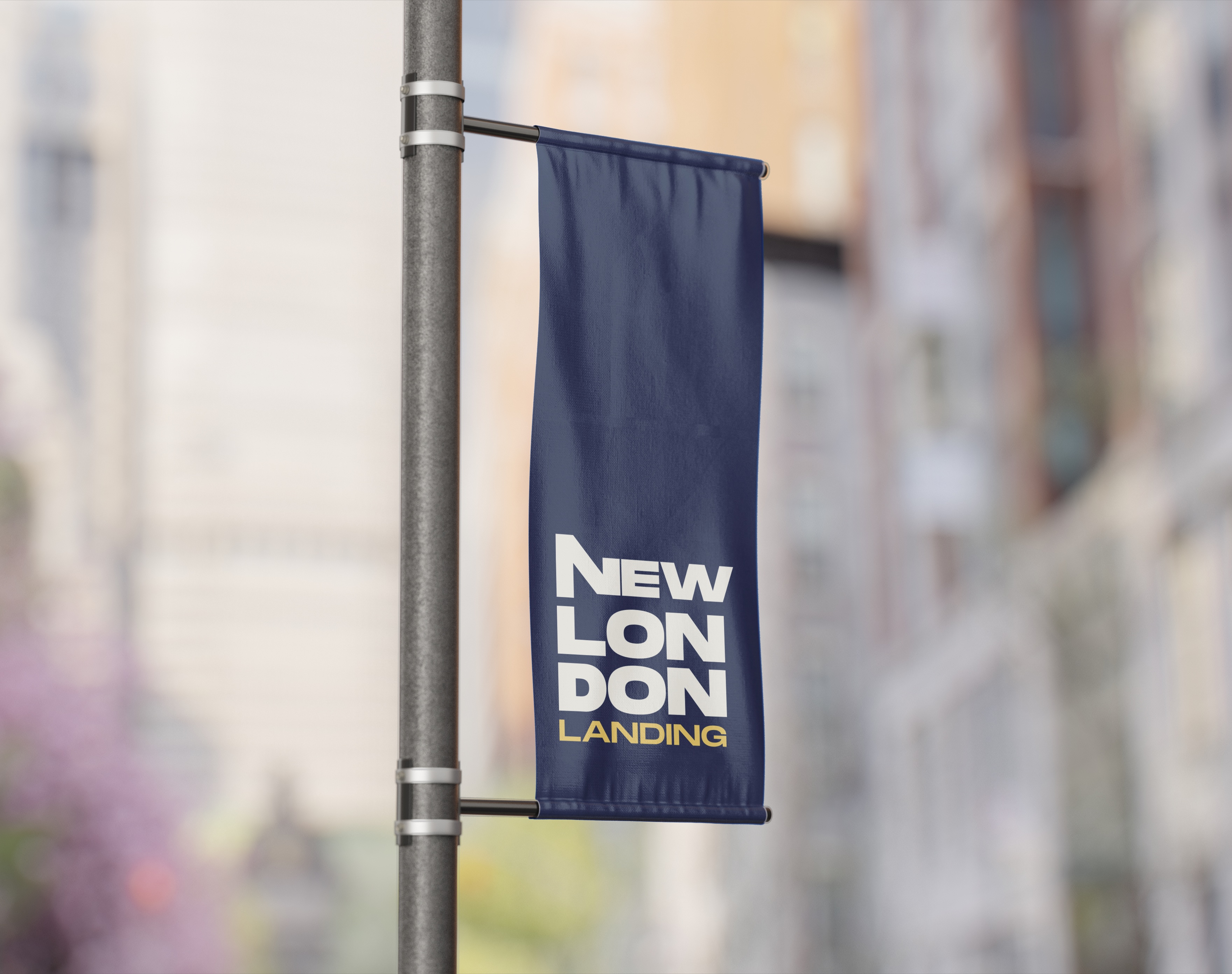 New London Landing pole banners