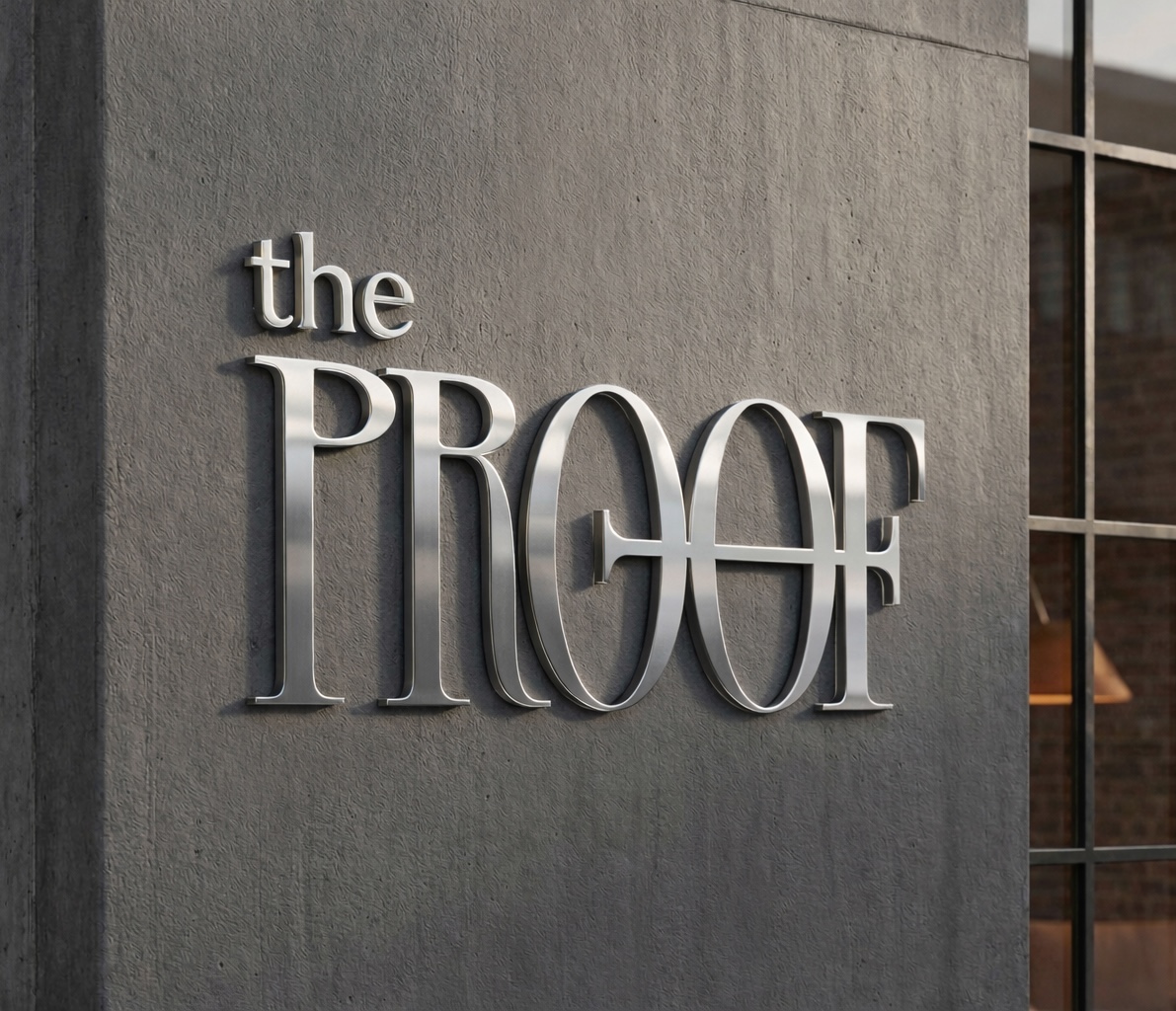 The Proof signage