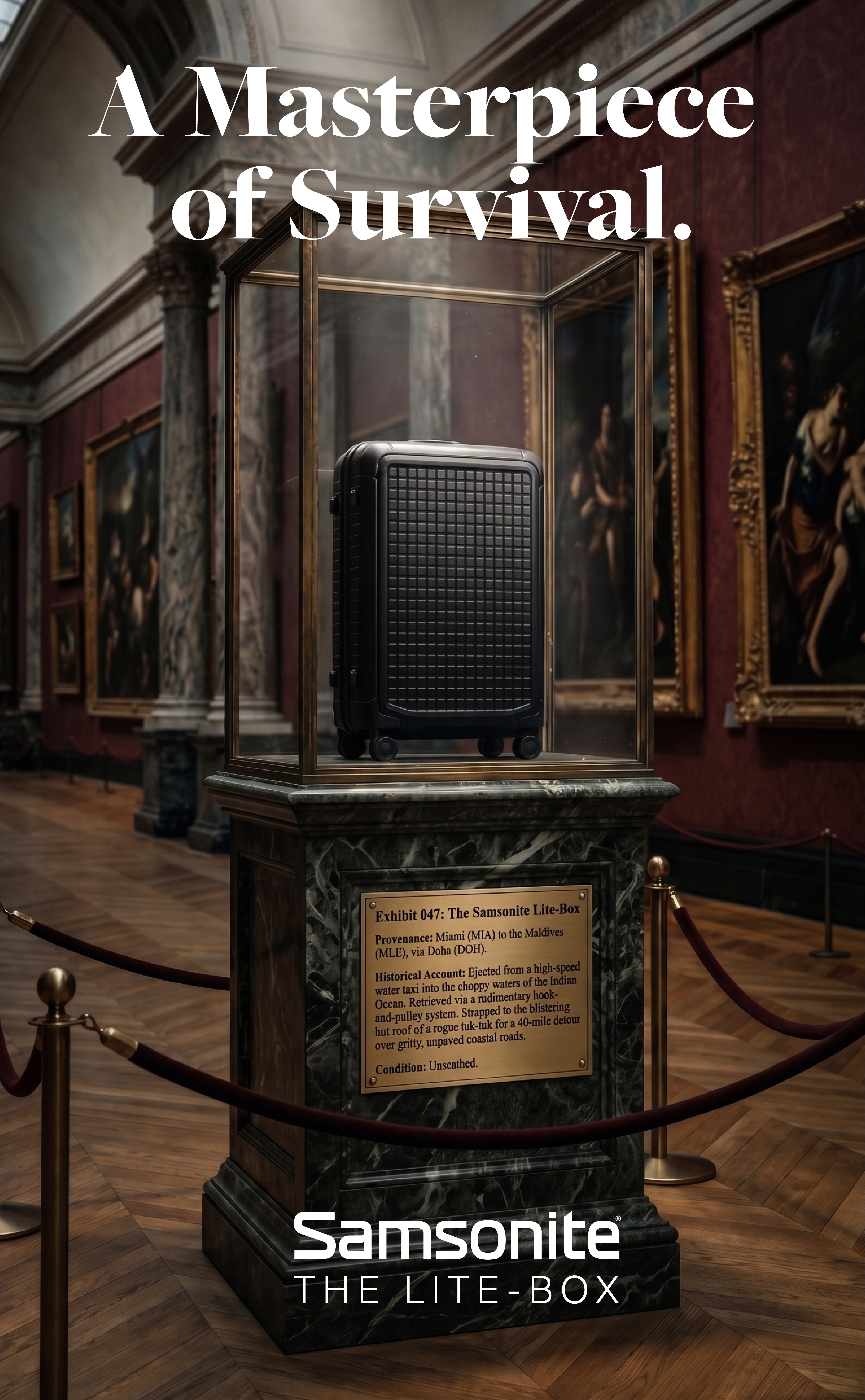 Samsonite exhibit — vertical