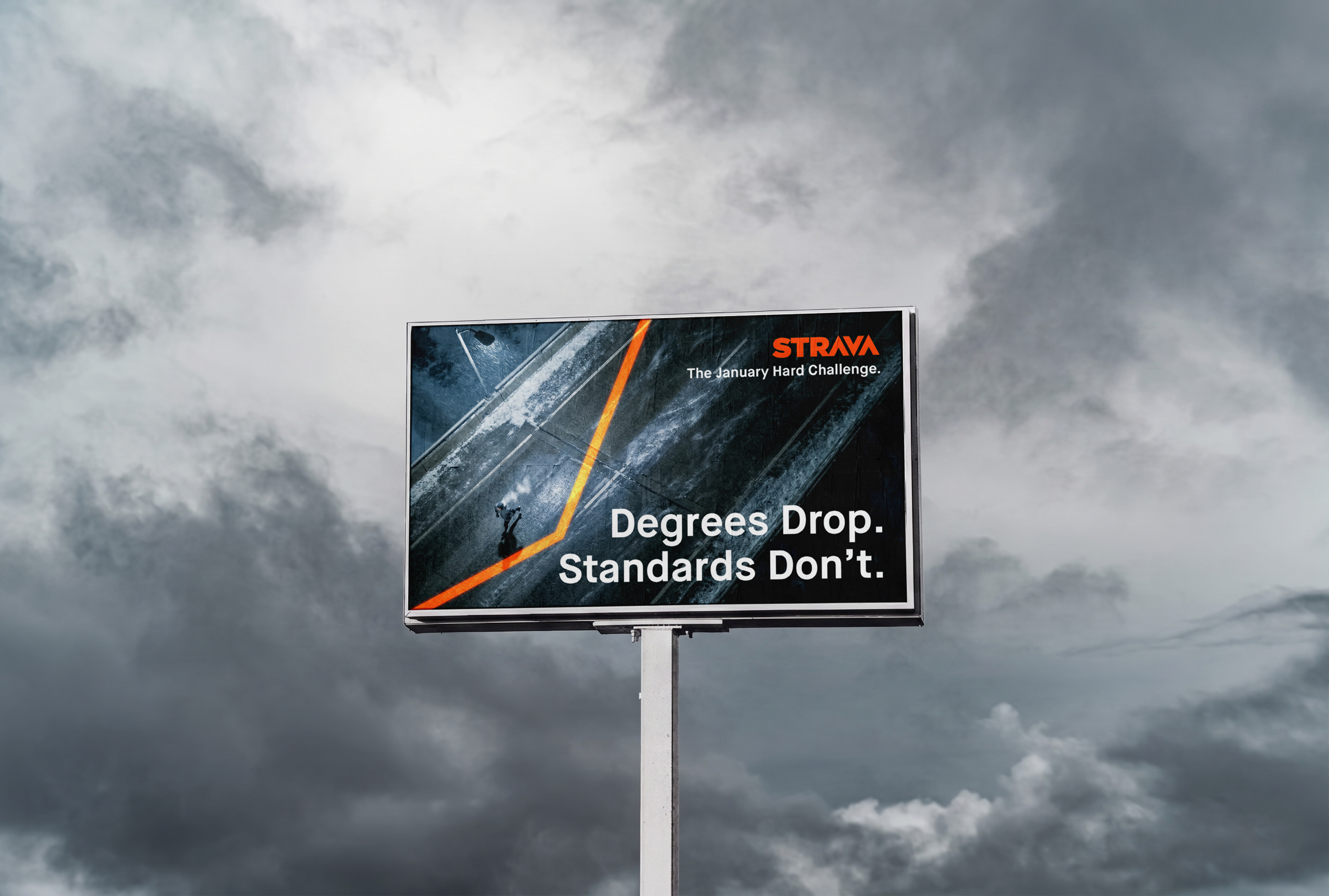 January Hard roadside billboard