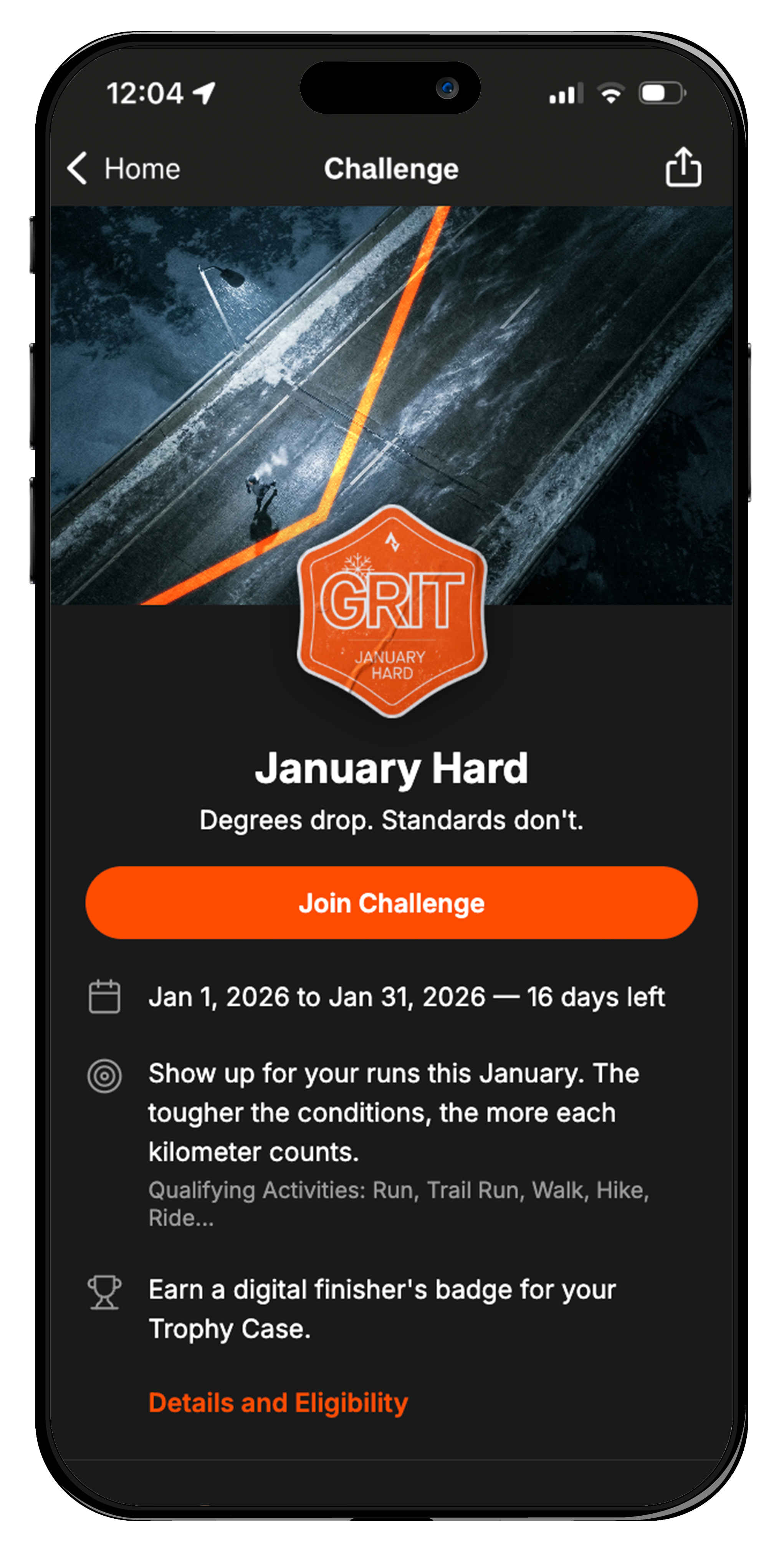January Hard Grit Score leaderboard