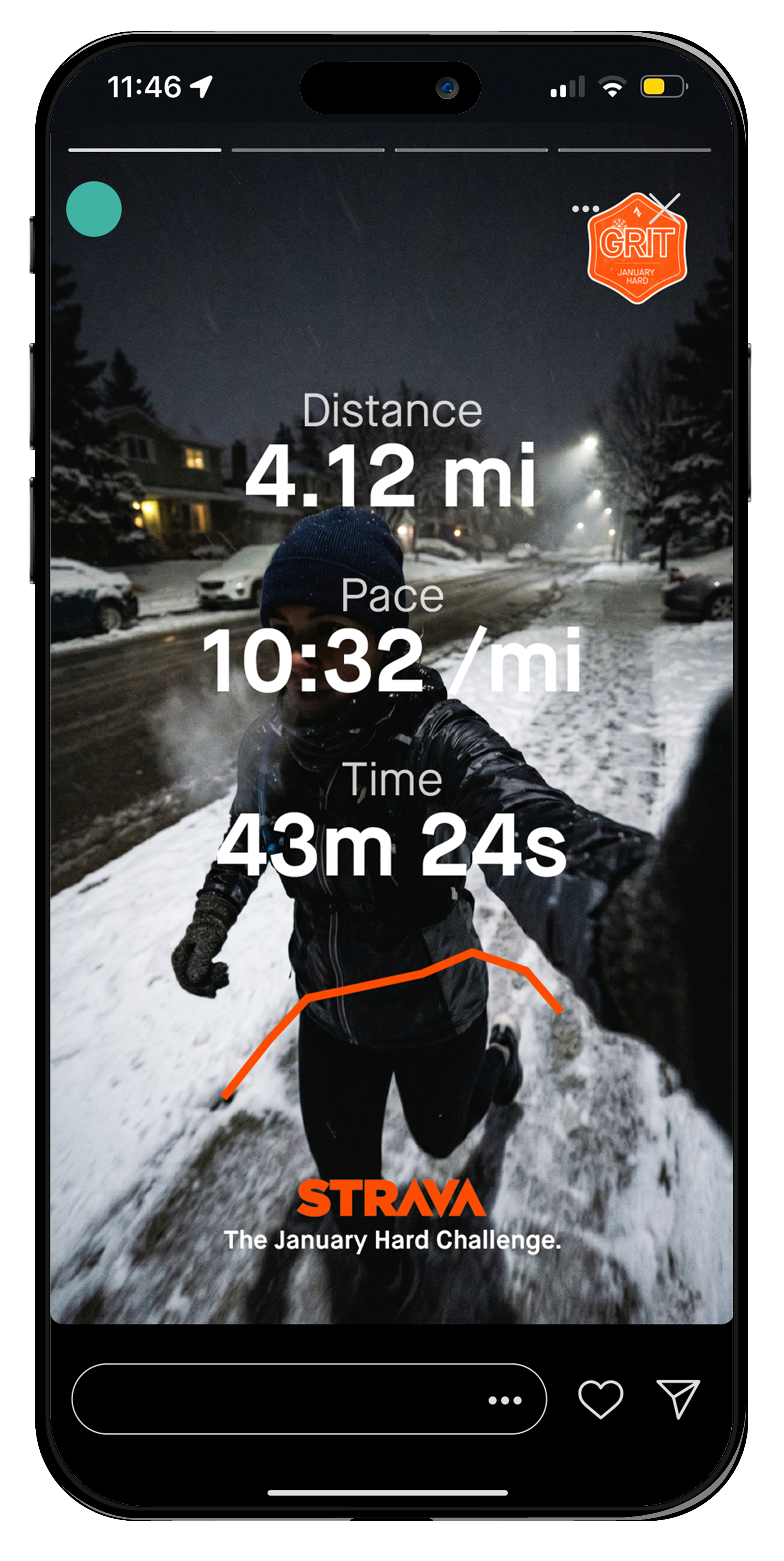 January Hard story card — stats