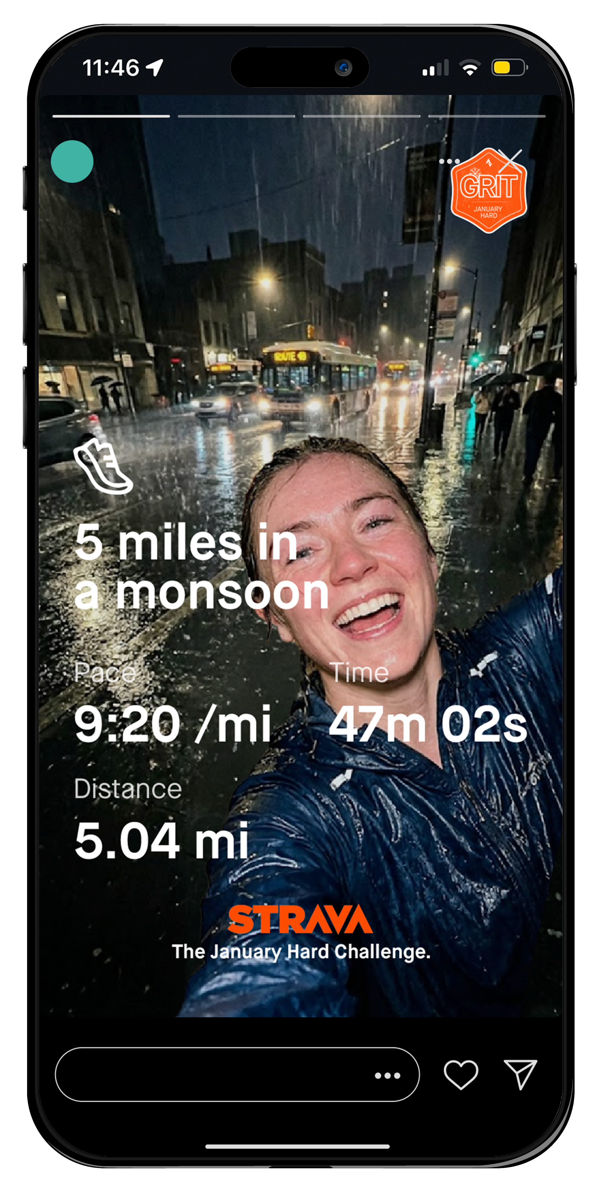 January Hard story card — weather